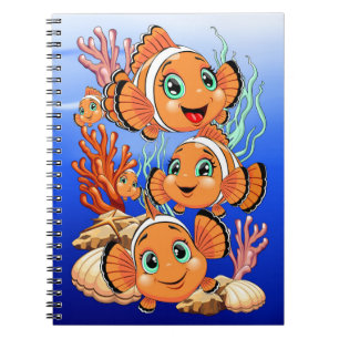 Clown fish Cartoon cute Family Underwater Notebook