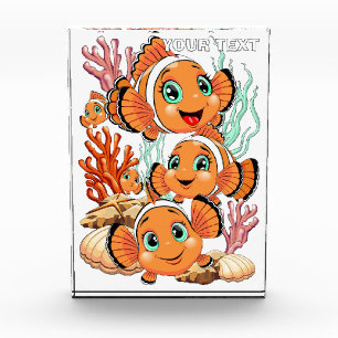 Clown fish Cartoon cute Family Underwater Photo Block