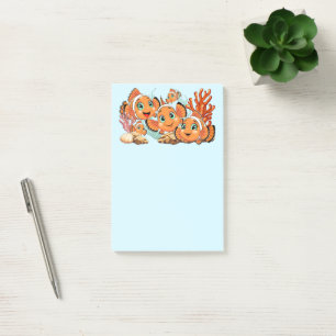 Clown fish Cartoon cute Family Underwater Post-it Notes