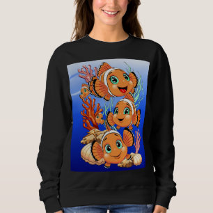 Clown fish Cartoon cute Family Underwater Sweatshirt