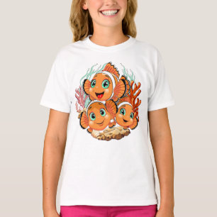 Clown fish Cartoon cute Family Underwater T-Shirt