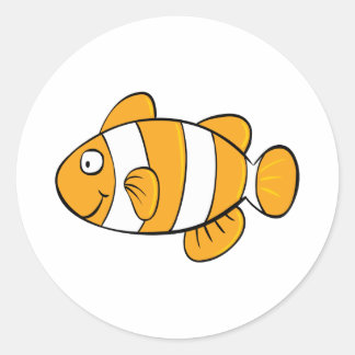 Clown Fish Classic Round Sticker