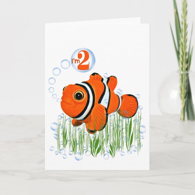 Clown Fish for 2nd Birthday Card (Front)