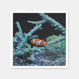 Clown Fish in Coral Napkin