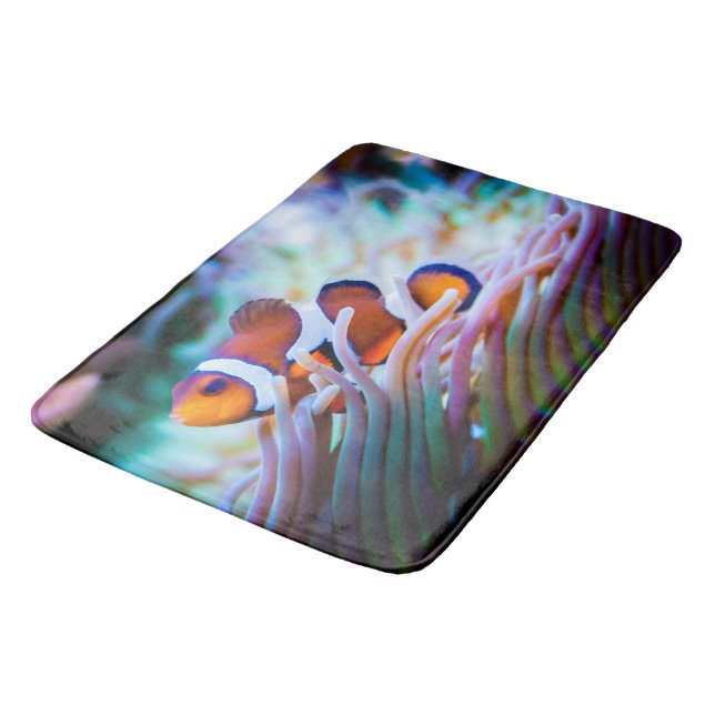Clown Fish, Ocean, Bath, Cabin, Home Rug or Mat (Angled)
