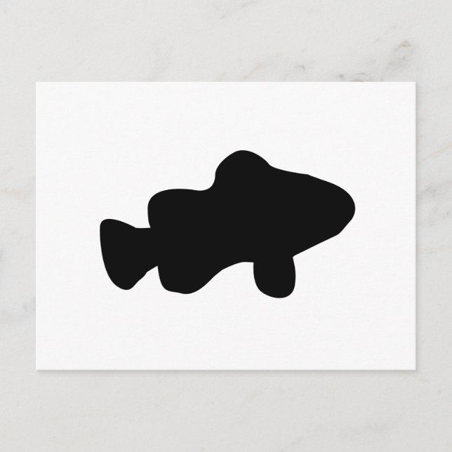 Clown Fish Silhouette Postcard (Front)