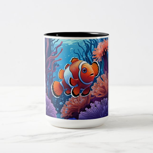 Clown Fish Two-Tone Coffee Mug (Center)
