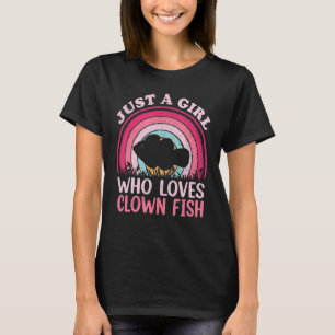 Clown Fish Vintage Retro Just A Girl Who Loves Clo T-Shirt