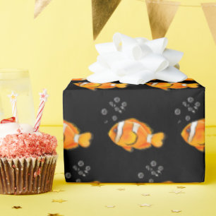 Clown Fish With Bubbles Wrapping Paper