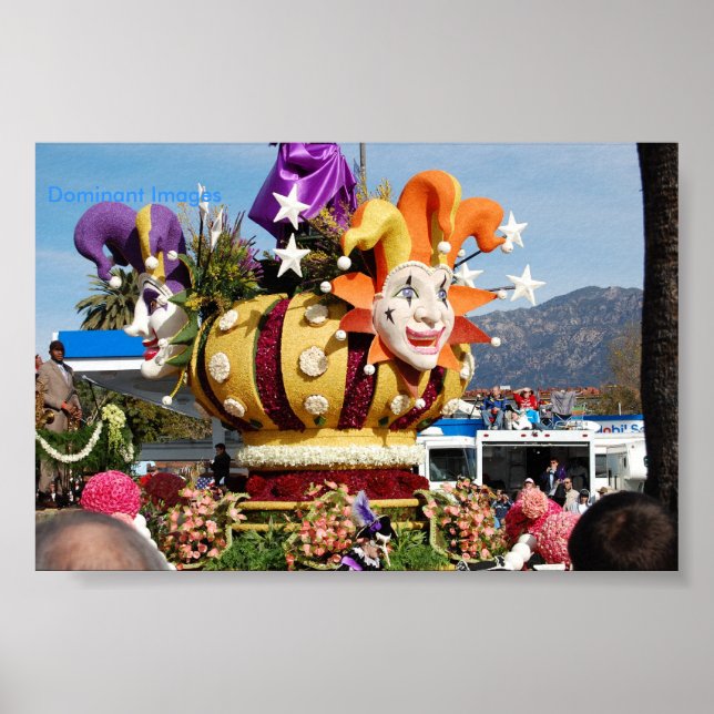 Clown Float Rose Parade Pasadena, Dominant Images Poster (Front)