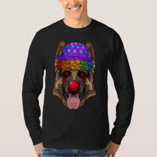 Clown German Shepherd Circus Carnival Costume Part T-Shirt