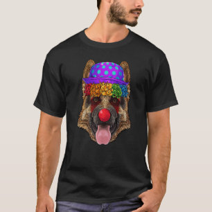 Clown German Shepherd Circus Carnival Costume Part T-Shirt