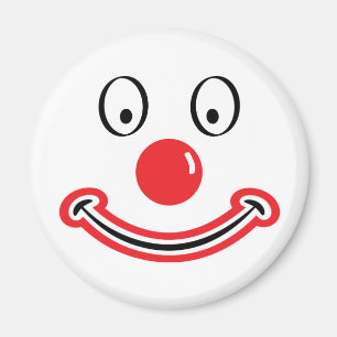 Clown gezicht met rode neus. Clownsgezicht Magnet