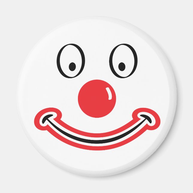 Clown gezicht met rode neus. Clownsgezicht  Magnet (Front)