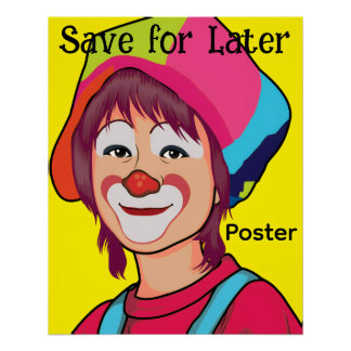 Clown Glossy Poster