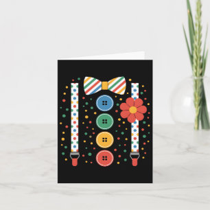 Clown Halloween Costume Card