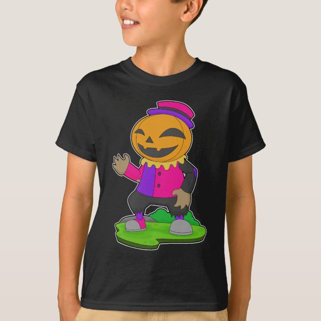 Clown Halloween Pumpkin T-Shirt (Front)