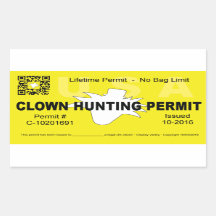 Clown Hunting Permit (4x) (Yellow)