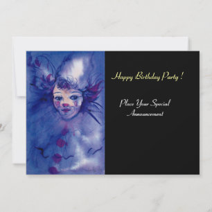 CLOWN IN PURPLE INVITATION