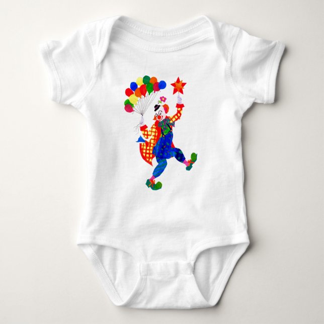 'Clown' infant one-piece outfit Baby Bodysuit (Front)