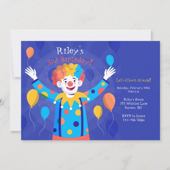 Clown Invitation (Front)