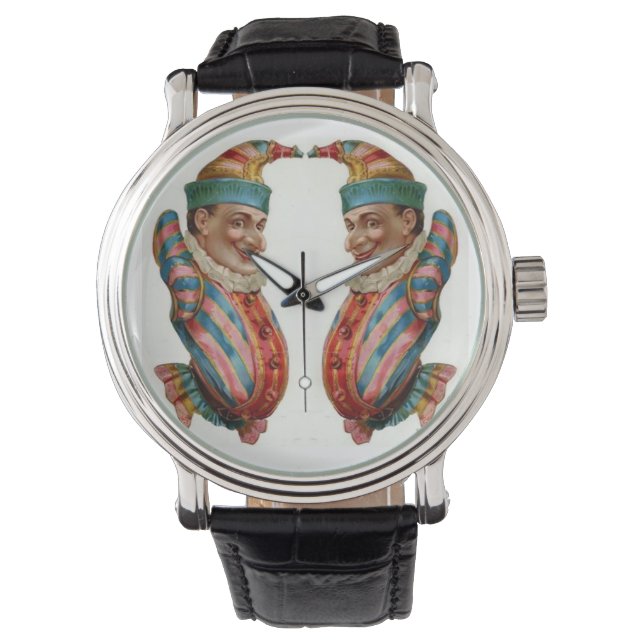 Clown Jester Vintage Style Watch  (Front)
