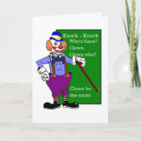 Clown Knock - Knock Joke Get Well Card