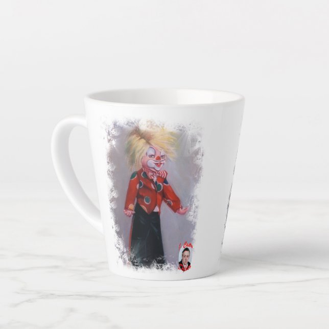 Clown Latte Mug (Left Angle)