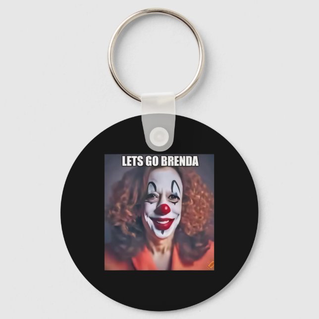 Clown Let's Go Brenda 1  Key Ring (Front)