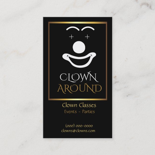 Clown Logo Template Business Card (Front)