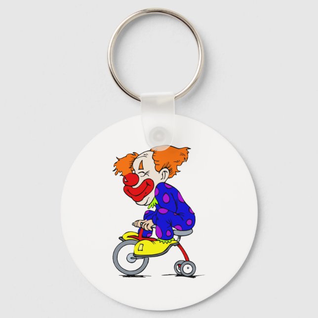 Clown on tricycle key ring (Front)