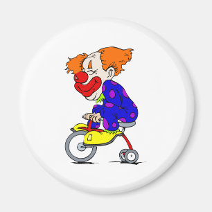 Clown on tricycle magnet