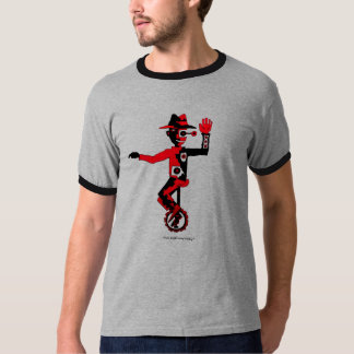 Clown on unicycle cool abstract graphic t-shirt