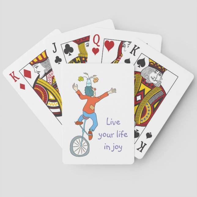 Clown on Unicycle Playing Cards (Back)