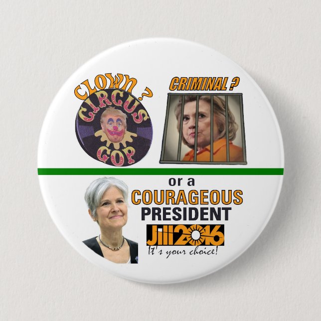 Clown? or Criminal? 7.5 Cm Round Badge (Front)