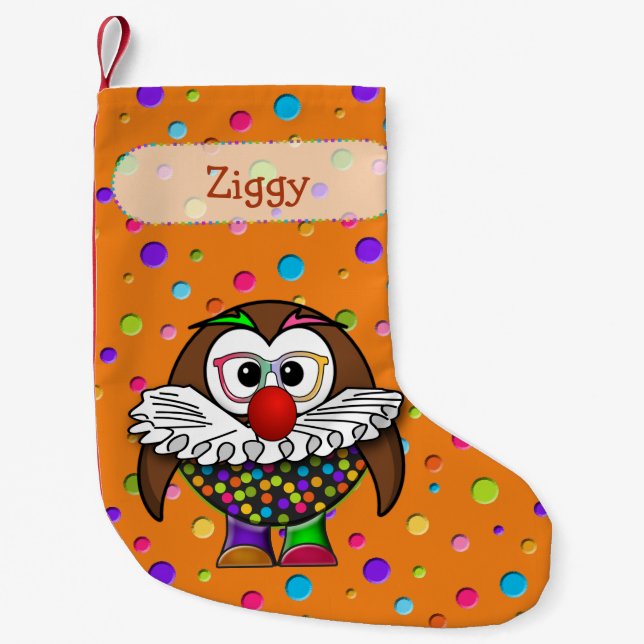 clown owl Christmas stocking (Front)