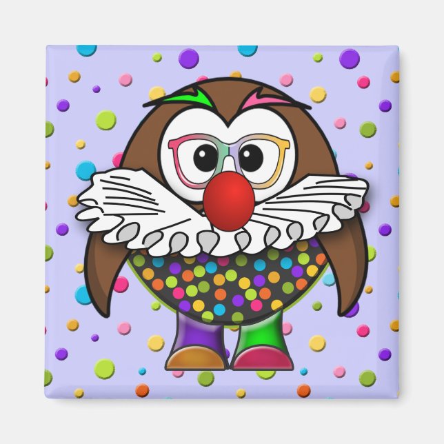 clown owl magnet (Front)