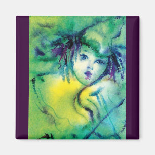 CLOWN PLAYING VIOLIN IN GREEN MAGNET