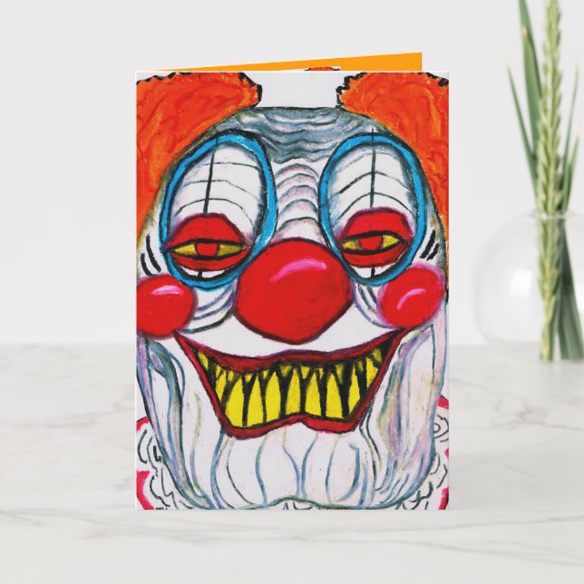 CLOWN PROWLING HALLOWEEN NIGHT card (Front)
