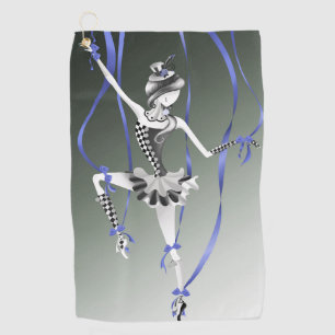 Clown Puppet Ballerina Golf Towel