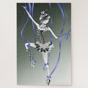 Clown Puppet Blue Ribbons Jigsaw Puzzle