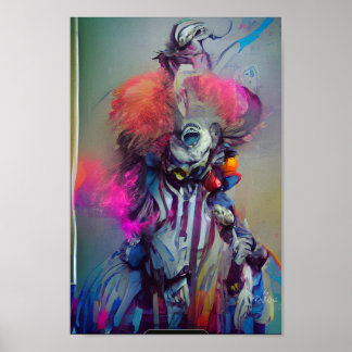 CLOWN QUEEN fantasy art illustration poster