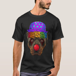 Clown Rottweiler Circus Carnival Costume Theme Par T-Shirt