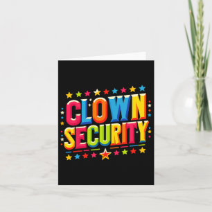 Clown Security Halloween Costume  Card