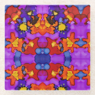 Clown Show Glass Coaster