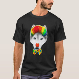 Clown Siberian Husky Circus Dog T-Shirt