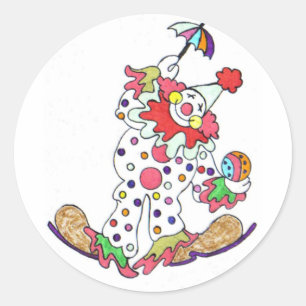 Clown Sitckers Classic Round Sticker