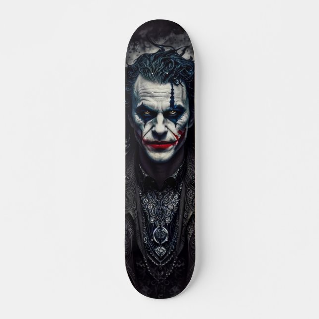 Clown Skating With Chilling Eyes Skateboard (Front)