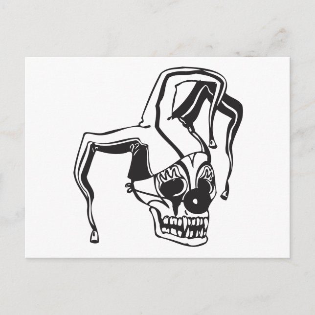 Clown Skull Postcard (Front)