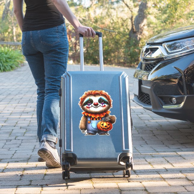 Clown Sloth Halloween Oversized T-Shirt (Suitcase Insitu)